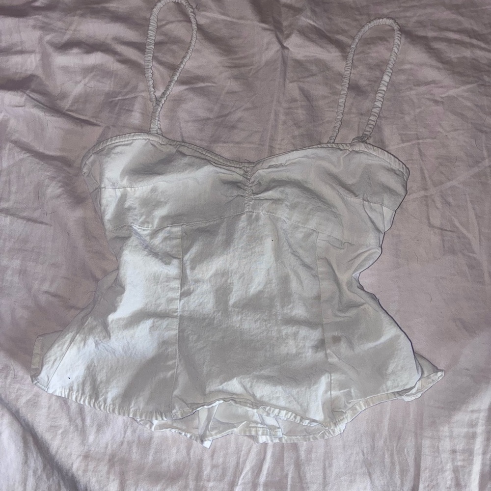 White Corset Tank Top